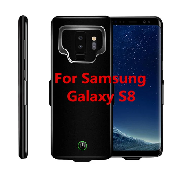 Black For S8 Для samsung S9 S8 Plus, Дополнительный внешний аккумулятор, 5000 мА/ч, Расширенный чехол для аккумулятора телефона, чехол для samsung Galaxy S9 S8 A8, портативный чехол для зарядного устройства - Цвет: Black For S8