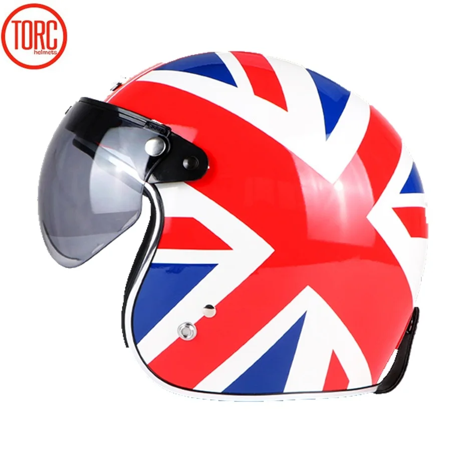 Бесплатная доставка 1 шт. винтажный мотоциклетный полушлем TORC 3/4 в горошек|Шлемы| |