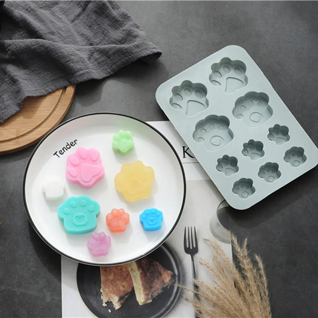 Щенок Прекрасный собачий силиконовый форма для торта печенья Форма охлаждения