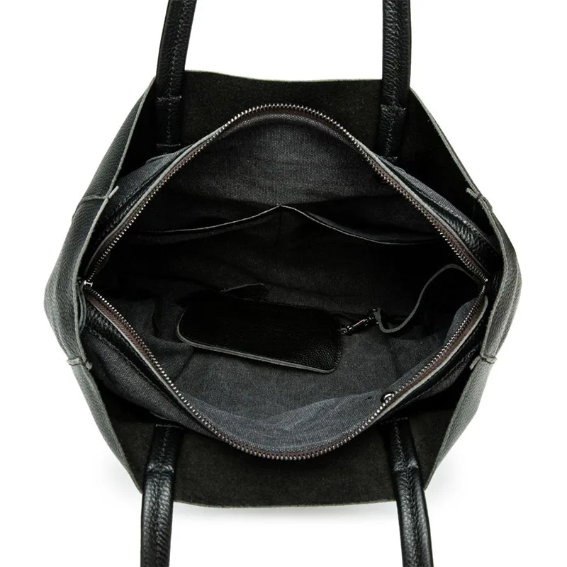 

Natural Skin Simple Women Shoulder Bags Luxury Brand Designer Genuine Leather Lady Handbags Commuter Bag Large Female Totes Bag