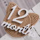 11 шт.компл. деревянная детская карта для новорожденных белая деревянная фотография Выгравированная вековая карта месячный стикер Новорожденные подарки