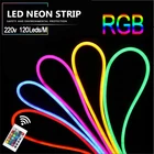 Светодиодная лента RGB, 120 светодиодовм, водонепроницаемая, с вилкой европейского стандарта