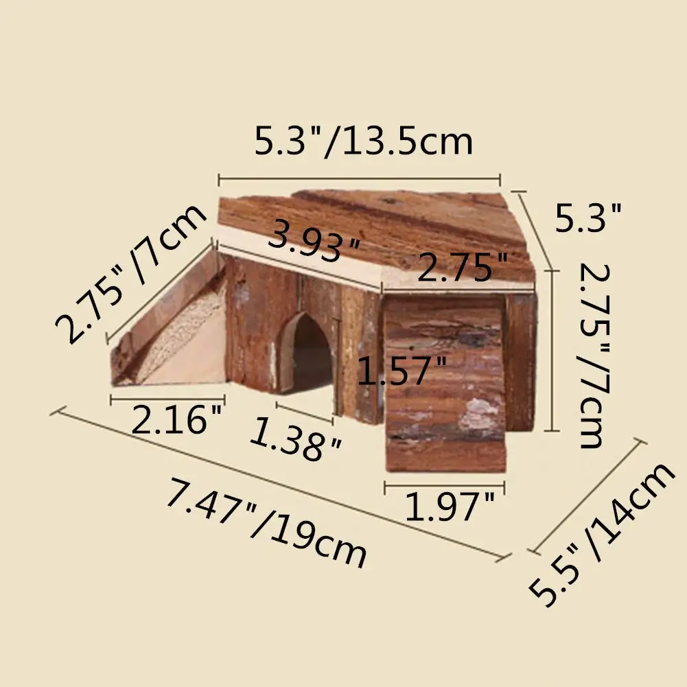 Деревянный домик для хомяка маленькая хижина крысиных мышей гэрбильная клетка