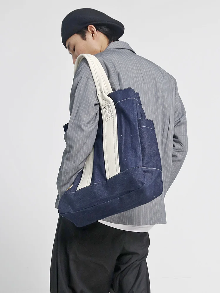 

Unisex Denim Tote Bag Vintage Large Capacity Portable Shoulder Bags Women Bags Designer Brand Summer Bag