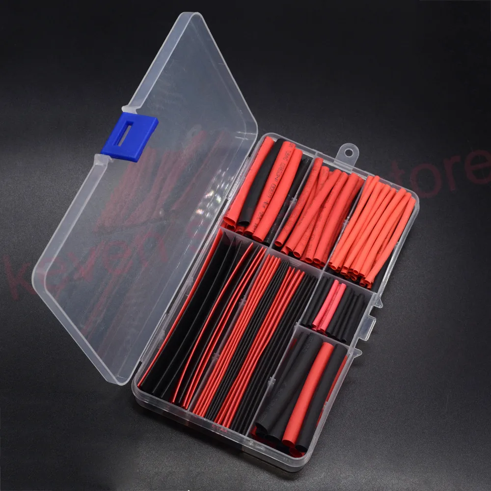 150 шт. 2:1 ассортимент термоусадочных трубок трубки для автомобильного кабеля