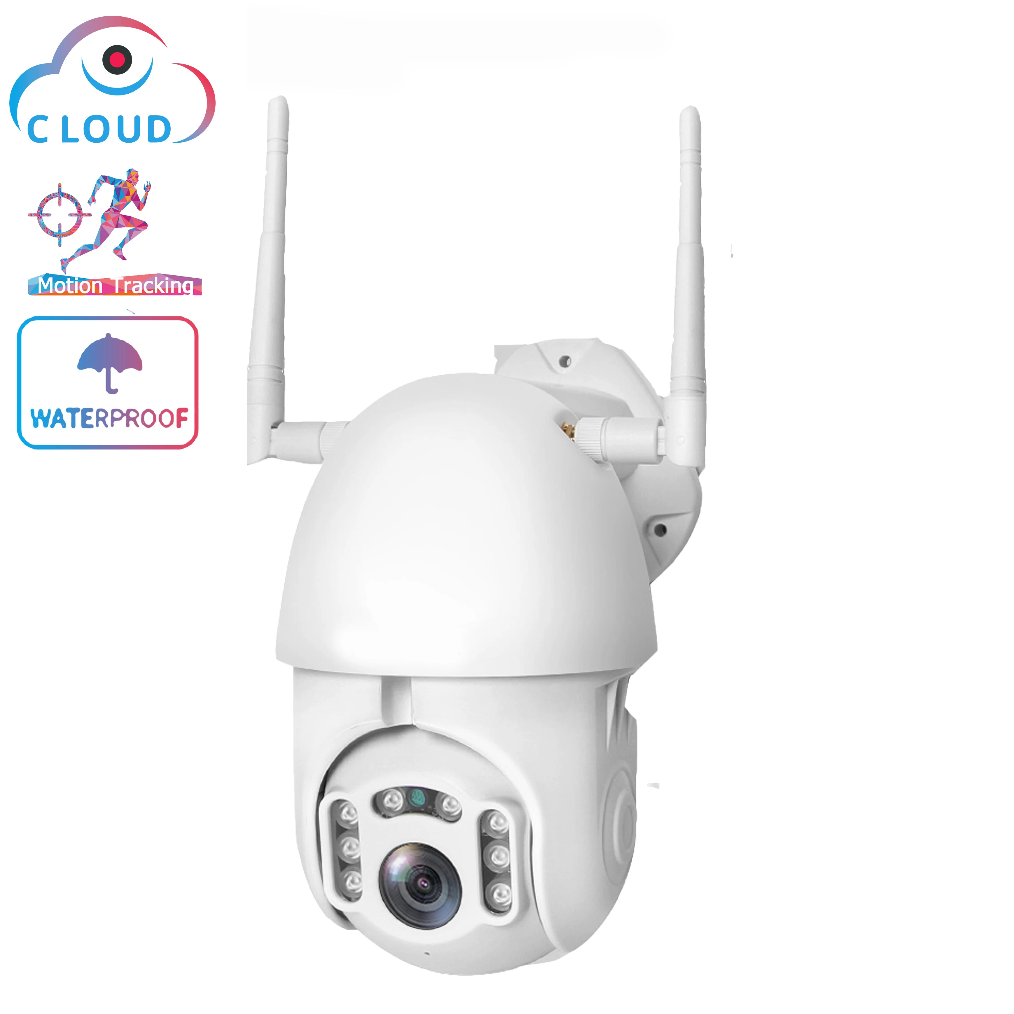 IP камера WiFi 1080P Беспроводная Автоматическая отслеживающая PTZ скоростная