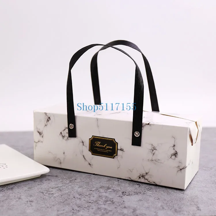 50 шт Элегантный мраморный дизайн закручиватель для рулета коробка с ручкой