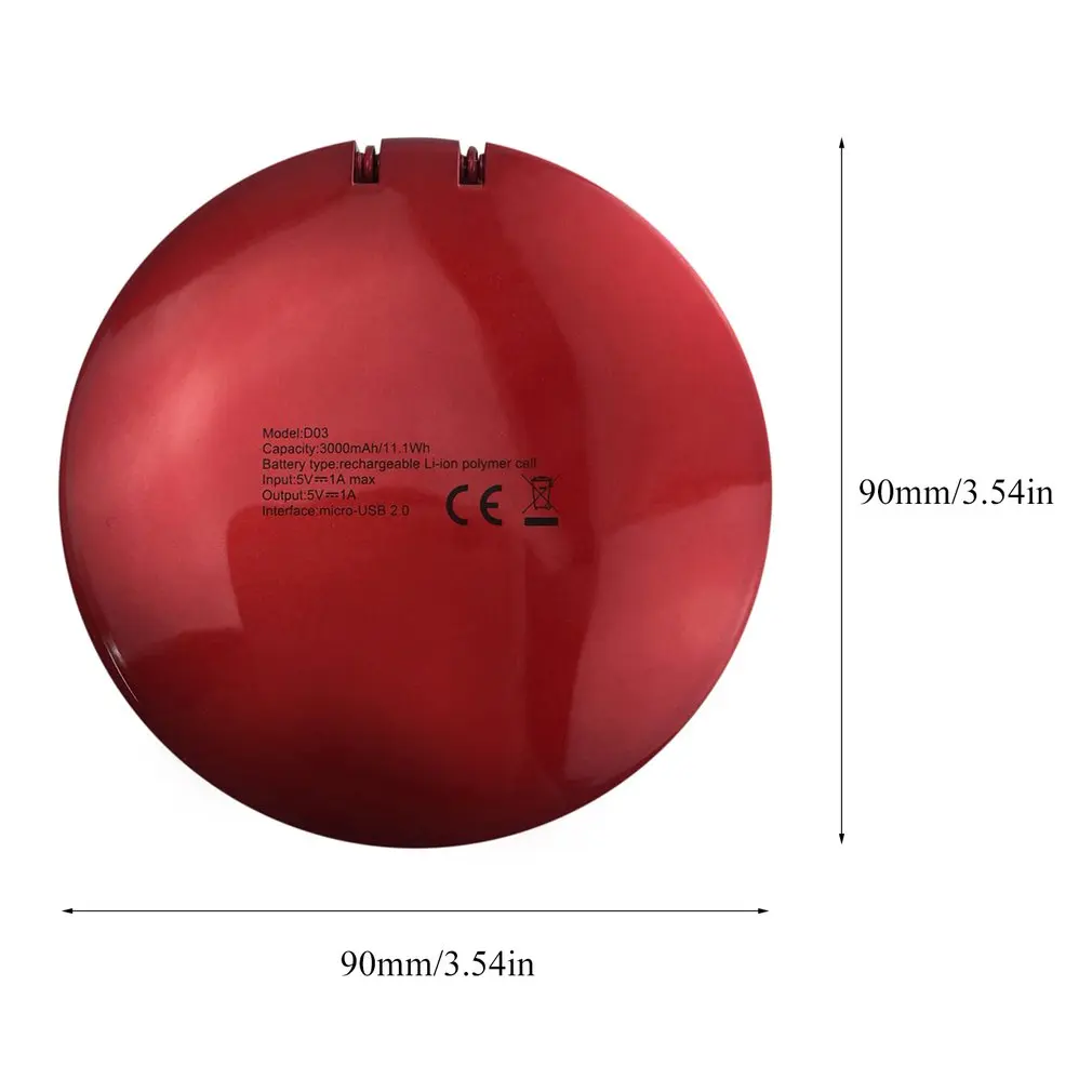 

Mini Lovely Double Sided LED Makeup Mirror USB Rechargeable Makeup Mirror Compact Folding Vanity Mirror Cosmetic Beauty Tool