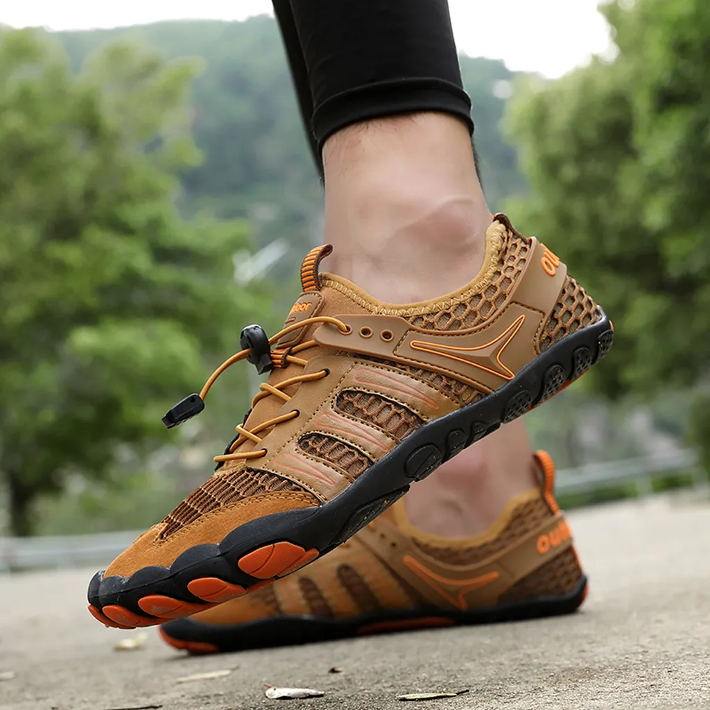 Men Barefoot Five Fingers Shoes Summer Water Shoes for Men Outdoor Lightweight Men Shoes Fitness Sports Sneakers#N