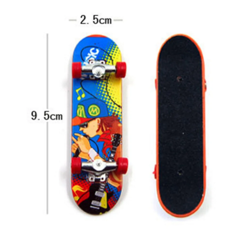 

6PCS Mini Skateboard Deck Truck Finger Board Park for Boy Kid Children Gift (Random Color)