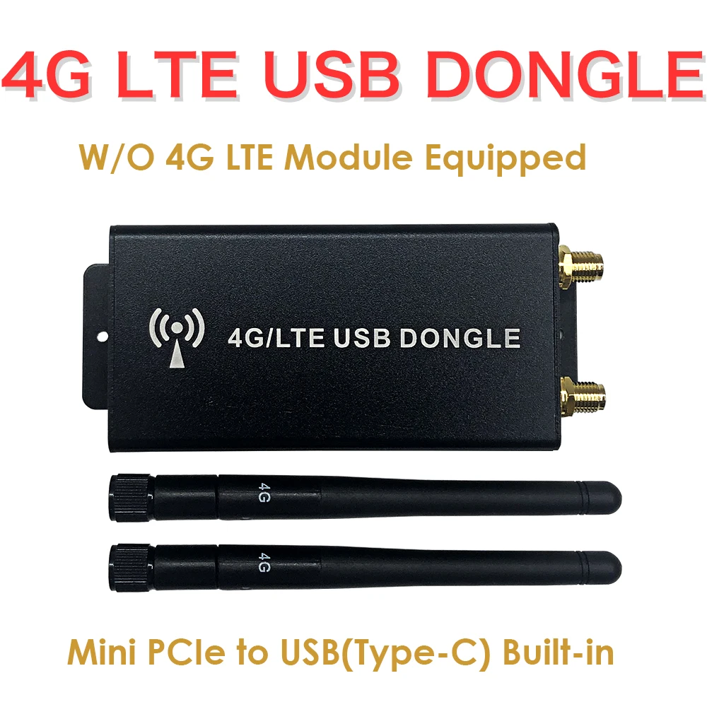 4G LTE Dongle W/SIM Card Slot Equipped with EC25 Series Mini PCIe Modem Verizon Industrial Mini PCIe to USB(Type-C) Adapter