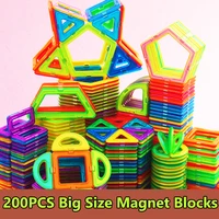 30 200pcs big size designer magnetic constructor magnet building blocks accessories educational toys for children gifts