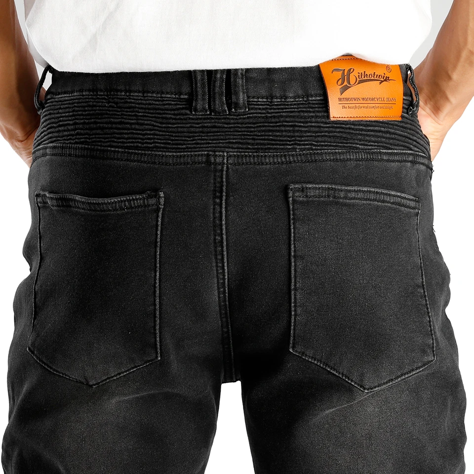 Ветрозащитные зимние теплые мотоциклетные джинсы повседневные мужские Защитные