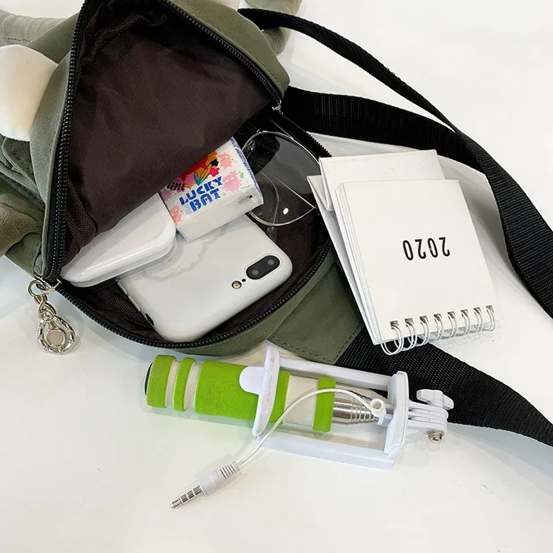 

Personality Girl Small Bag Tide Cartoon Cute Frog Bag Casual Messenger Bag Chest Bag Unisex Shoulder Crossbody Bag Women Bag2021