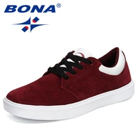 bona 2021 new designers suede causal shoes men platform sneakers flats breathable outdoors leisure footwear mansculino sapato
