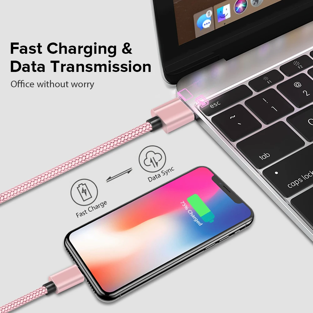Высококачественный кабель для быстрой зарядки lightning micro type c usb-кабель передачи