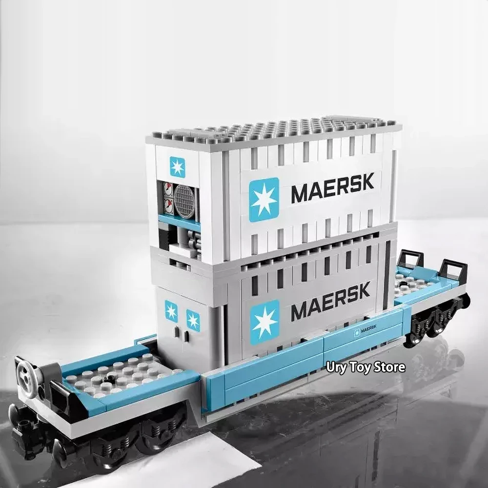 Expert Ultimate поезд maersk& изумрудная ночь набор с фигурами строительные блоки игрушки для детей подарок Fit leganess Technic поезд