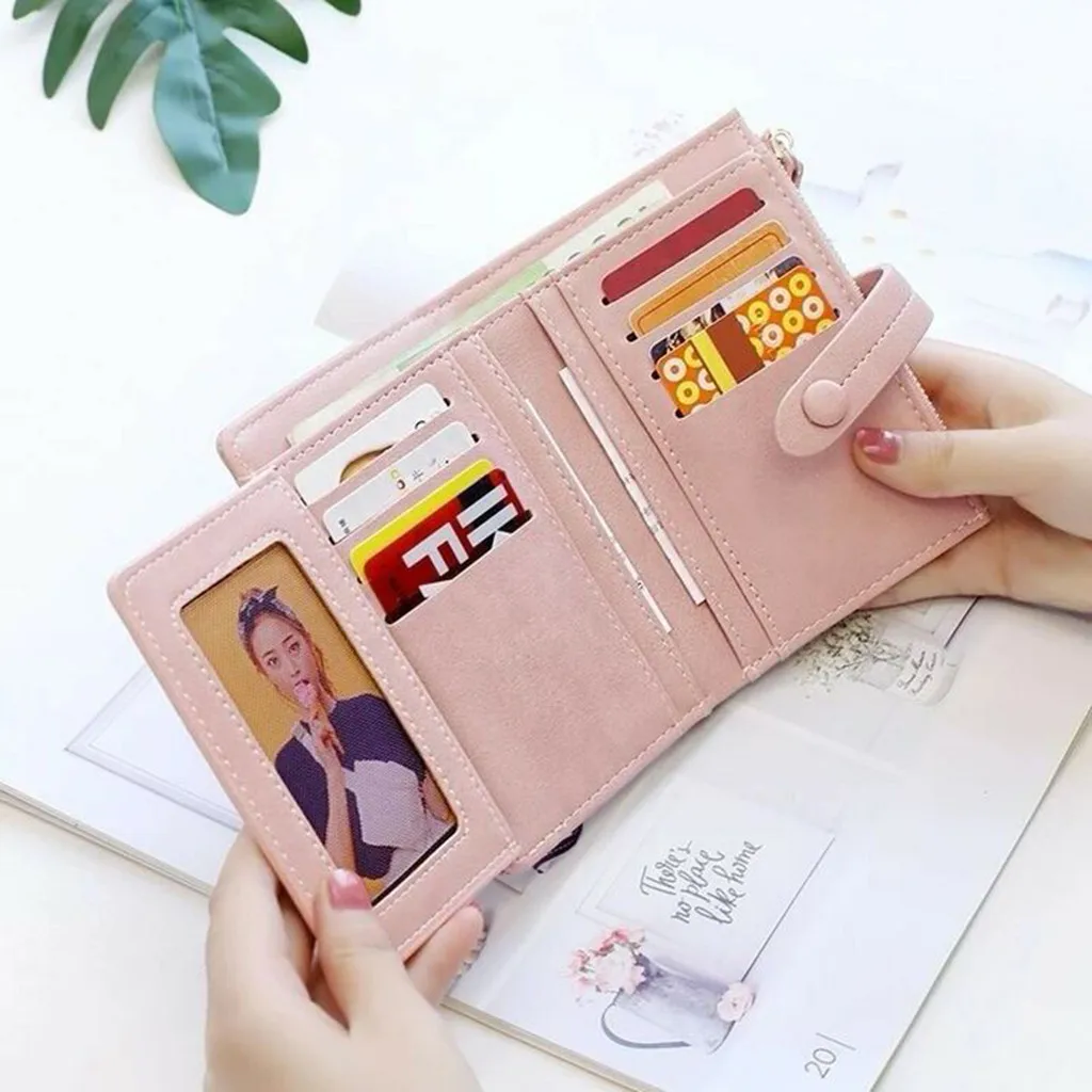 Aelicy Girls Wallet leather simple Fold Women Short Female Coin Purse Card Holder Handbag carteira feminina drop ship NEW | Багаж и сумки