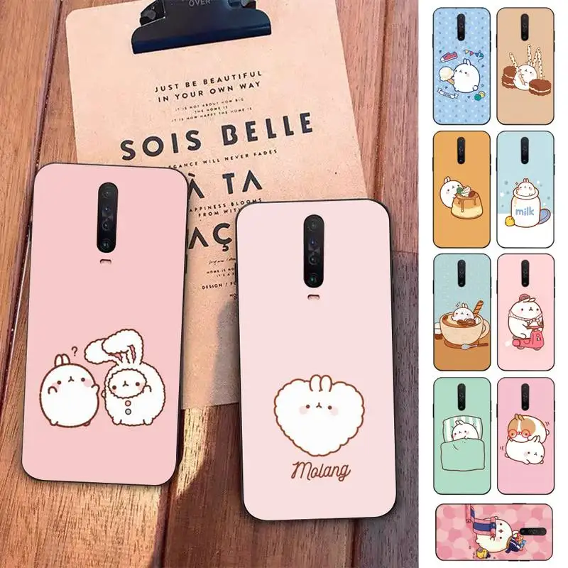 

Cute Molang Phone Case for Redmi 5 6 7 8 9 A 5plus K20 4X S2 GO 6 K30 pro