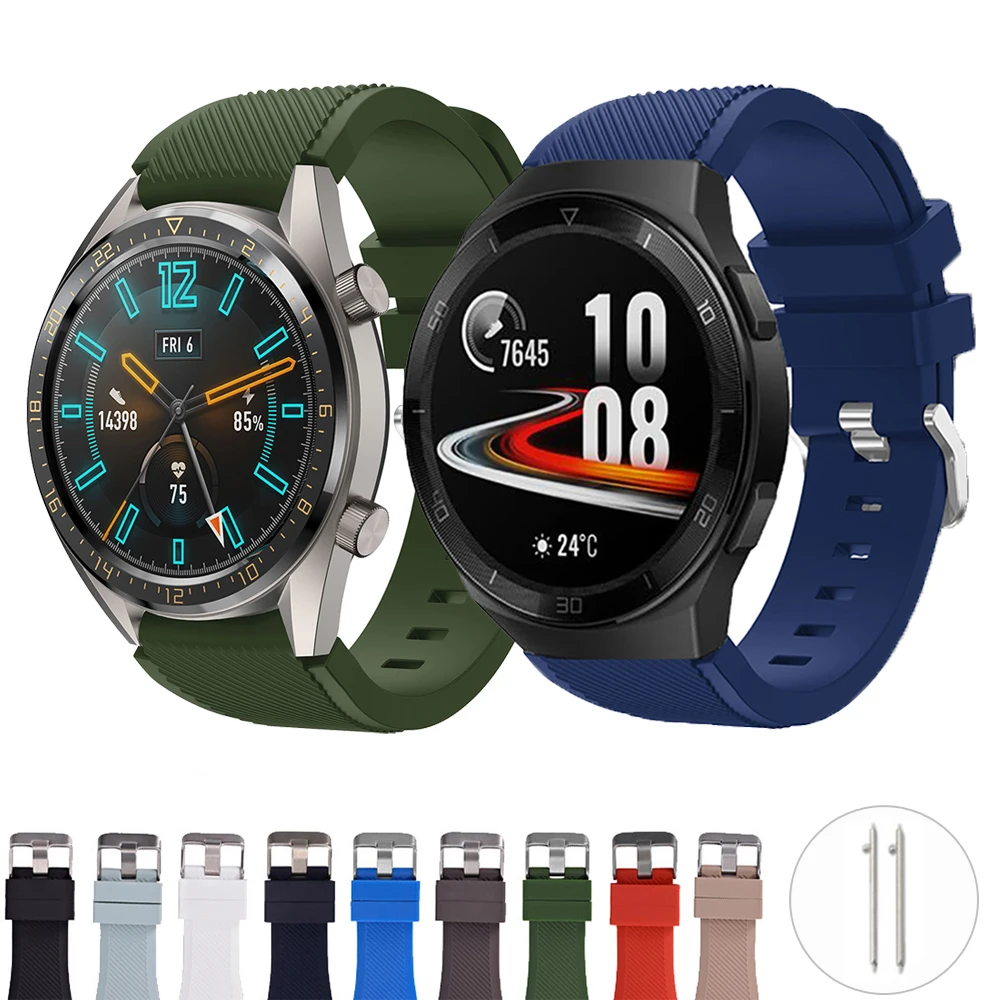 Ремешок силиконовый для Samsung s3 amazfit GTR 42 47 сменный спортивный браслет наручных