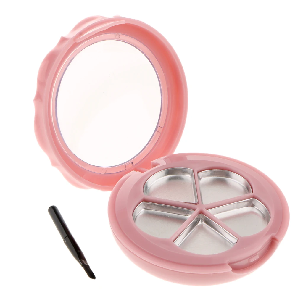 

Empty 5 Grids Eyeshadow Lipstick Powder Box Case Cosmetic Palette With Brush