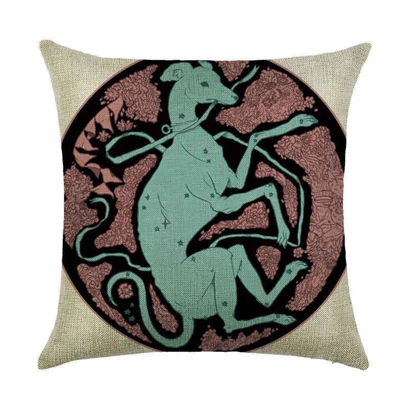 Новый набор подушек с мультяшным принтом собак наволочка льняная Подушка