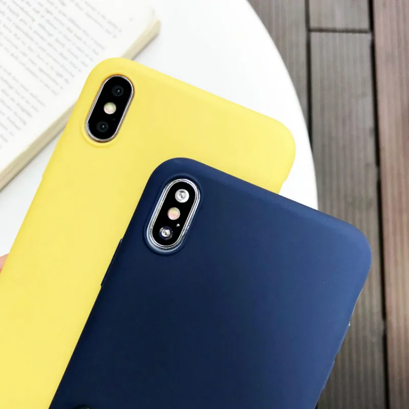Silicone Candy Yellow Color Cases For Samsung Galaxy A10 A30 A40 A50 A60 A70 M10 M20 M30 J2 Core J4 J6 A6 A7 A8 Plus 2018 Capa | Мобильные