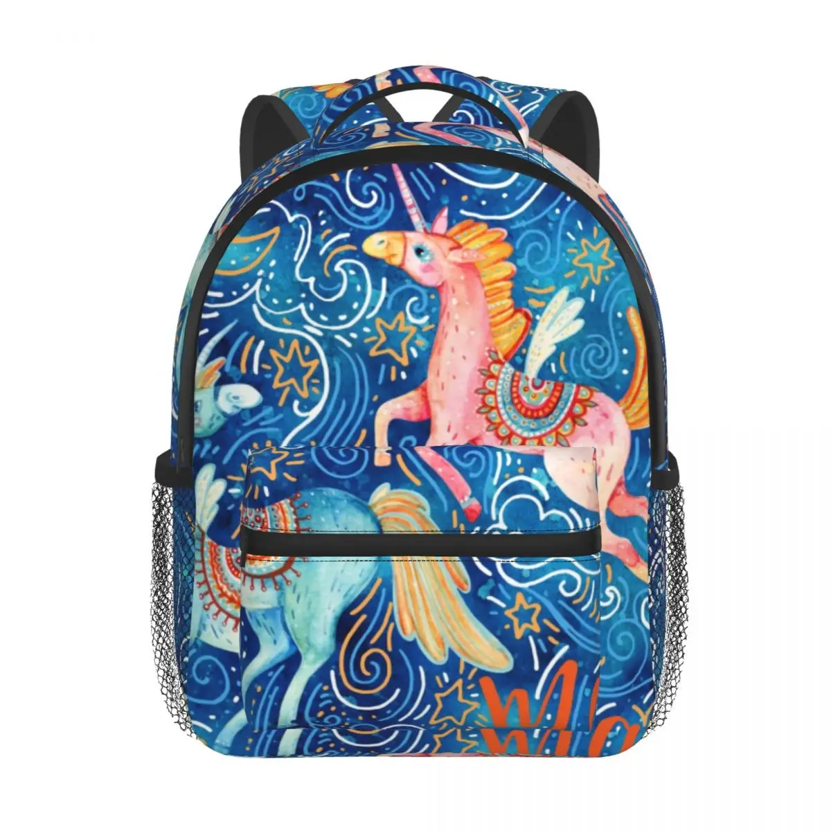 Watercolor Pair Flying Unicorns Kids Backpack Toddler School Bag Kindergarten Mochila for Boys Girls 2-5 Years