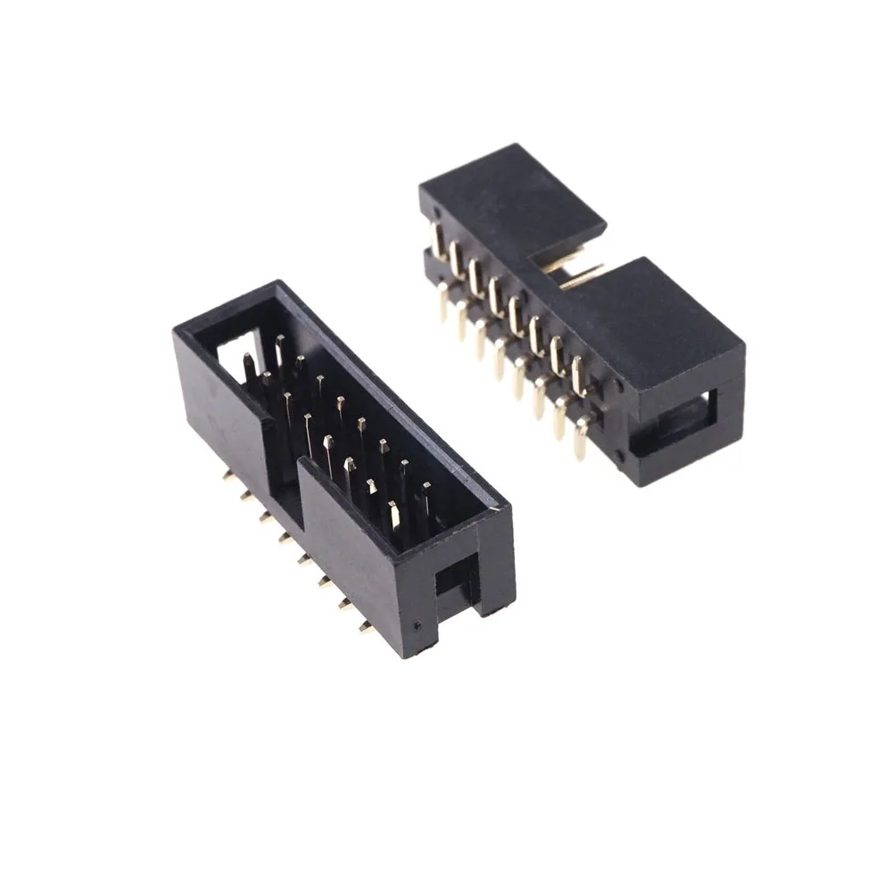 100 шт. SMT 2 54 мм 2x8 контактов 16 P заглушенный корпус IDC разъем прямой штекер ряда SMD PCB