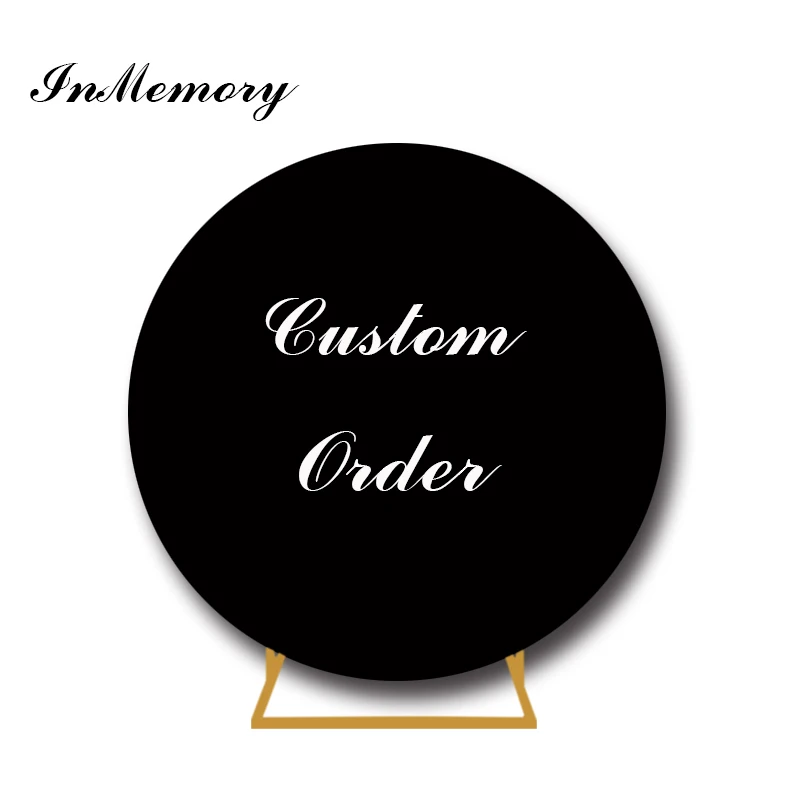 

InMemory Personalized Photography Background Special Link For Custom Round Circle Backdrops Vinyl Or Elastic
