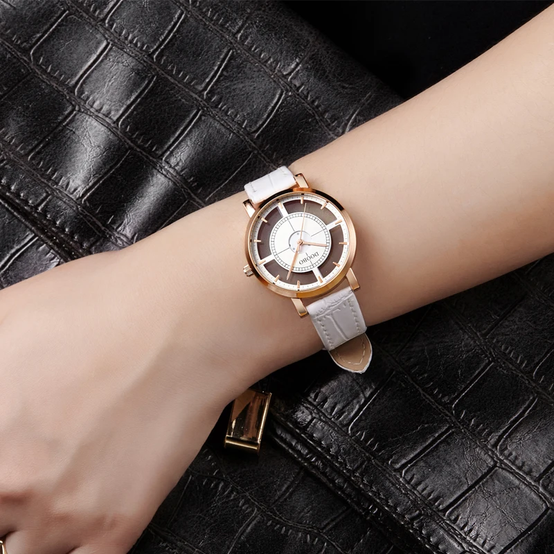 

Fashion Women Watch Luxury Unique Stylish Double Hollow Lady Watches Elegant Casual Quartz Wristwatch Gift Girls Clock