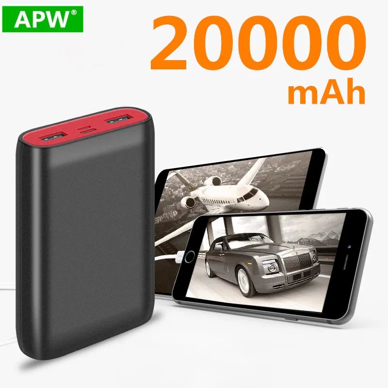 Внешний аккумулятор 20000 мАч 18 Вт USB Type C QC3.0 PD двусторонняя быстрая зарядка внешний