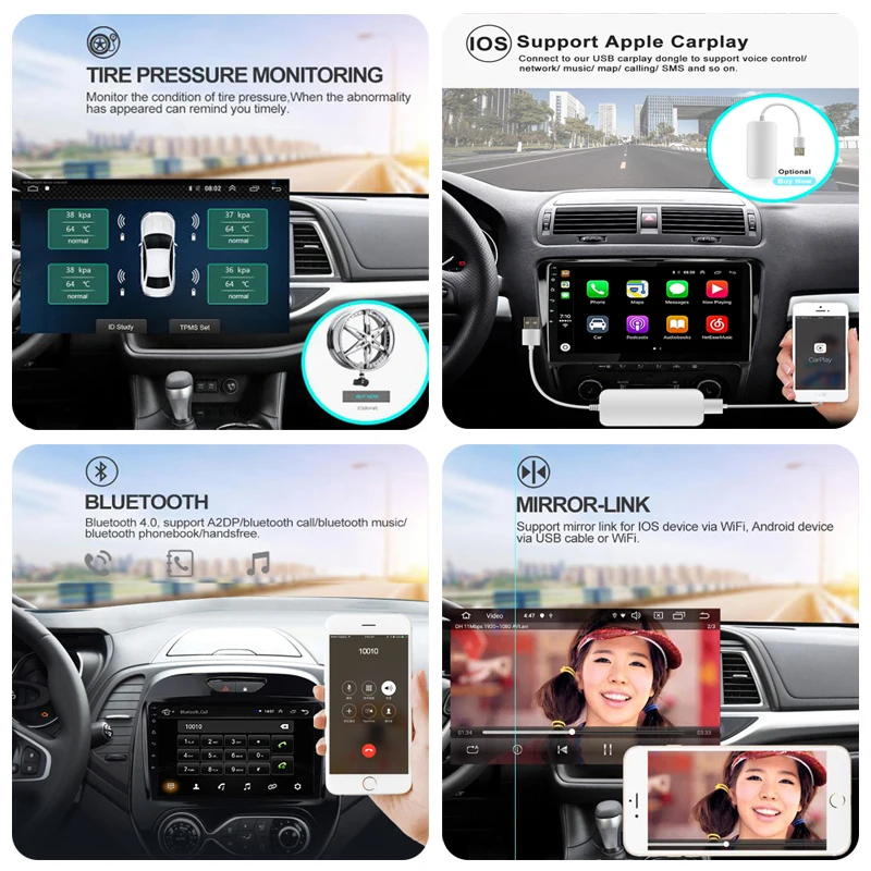 EKIY IPS Android 9 0 NO 2 DIN 1 + 16G Автомагнитола стерео Мультимедийный DVD для Ford Fiesta 2009-2017 WIFI GPS