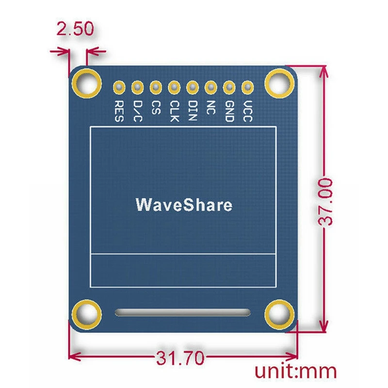 

Waveshare 0.95Inch RGB OLED (B) Module with SSD1331 Driver Chip 96x64 Resolution SPI I2C with Straight/Vertical Pinheader