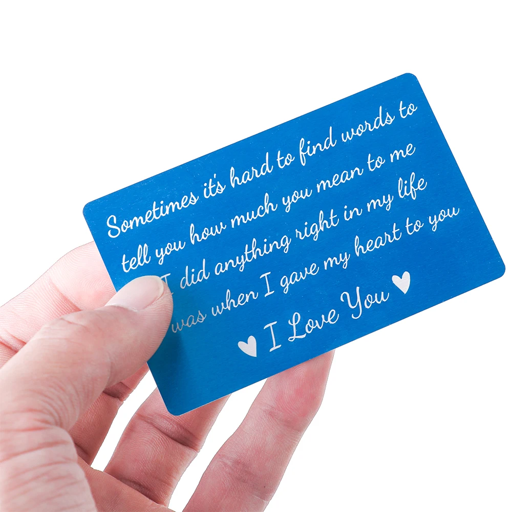 Mini Love Note, кошелек подарки для бойфренда, бумажник для карт, с гравировкой, Перманентная гравировка, юбилейные подарки для мужчин, вечерние сувениры