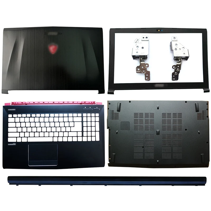 ABCDHingHingesCover Для MSI GE62 GE62MVR GE62VR MS-16J1 MS-16J2 MS-16J3 ноутбук ЖК-дисплей задняя крышка/Передняя панель/петли крышка/Упор для рук/нижний чехол - Цвет: ABCDHingHingesCover