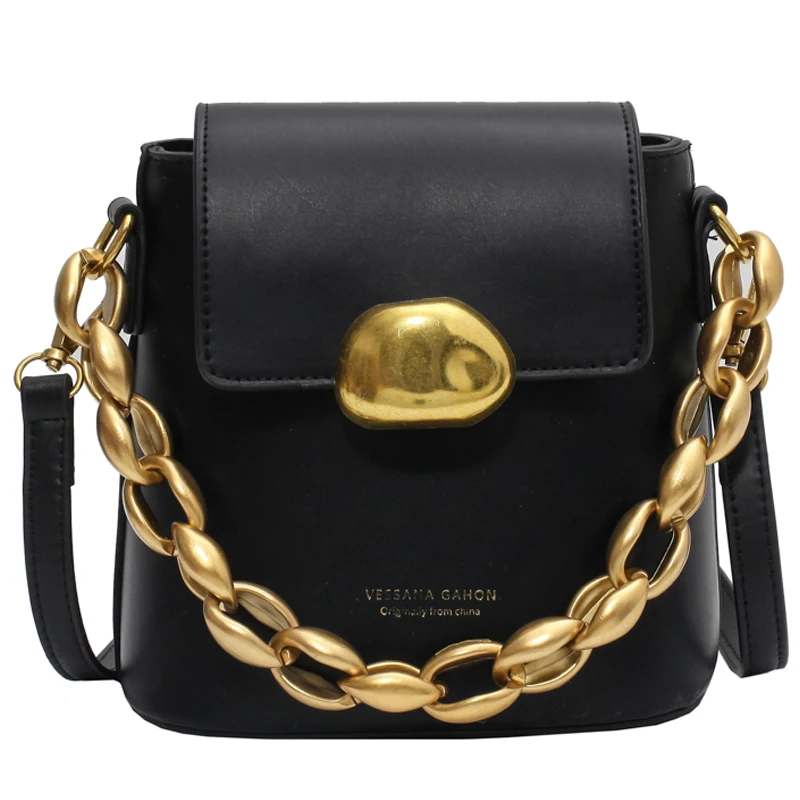 

Women's Brand Handbag Ladies Pu Leather Luxury Chain Design Small Shoulder Crossbody Bag Female Media 2021 winter