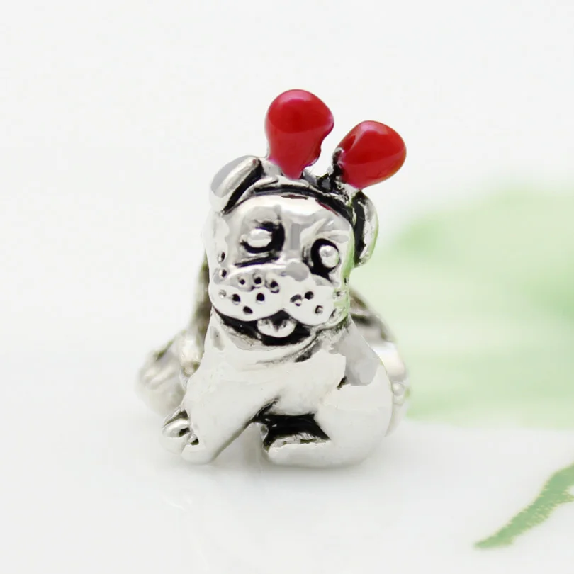 Бесплатная доставка браслет Пандора с шариками в виде щенка оленьи рога