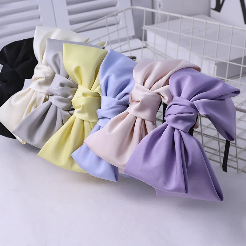 Нежная Весенняя цветная ~ темпераментная атласная заколка для волос с большим