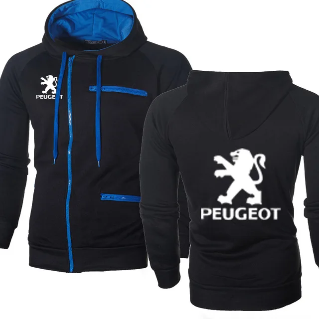 Мужская толстовка с капюшоном Весенняя Толстовка для Пежо логотипом автомобиля