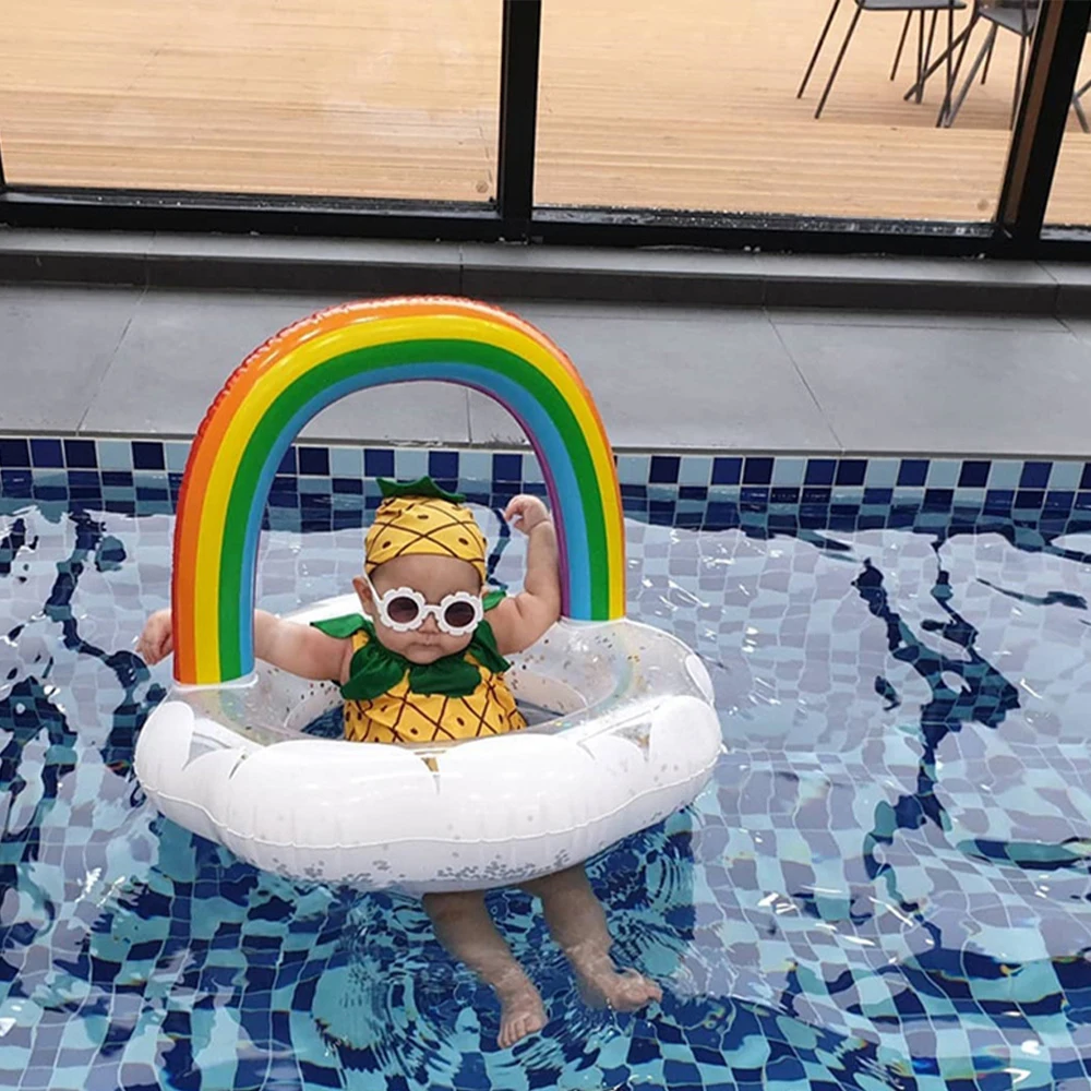 Летнее Детское кольцо с мультипликационным принтом безопасное надувное для