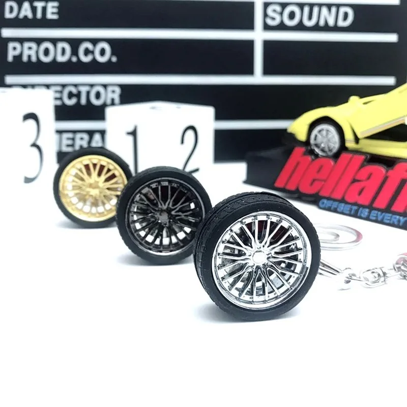 Автомобильное колесо турбо брелок кольцо для ключей с тормозными дисками