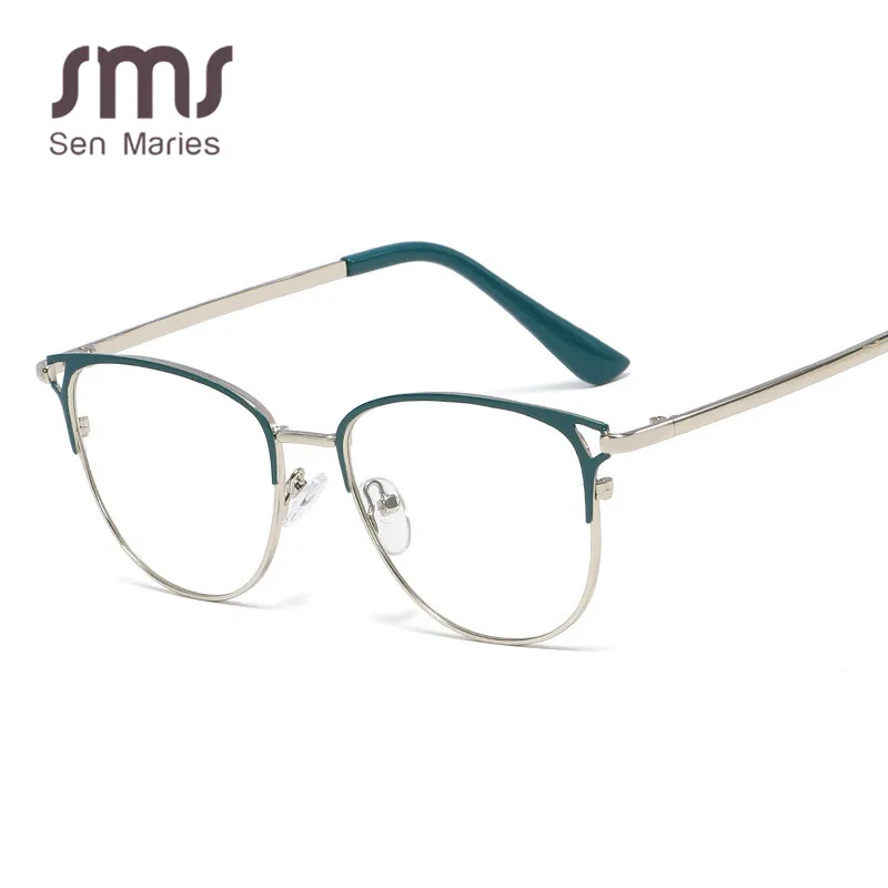 Мужские и женские очки в металлической оправе винтажные плоские зеркальные