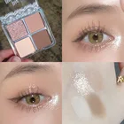 Палетка теней для век, четыре цвета, кружевной блеск, матовое стекло с перламутровым эффектом, макияж, тени для век, четыре квадрата, инструменты для макияжа, косметика, TSLM1