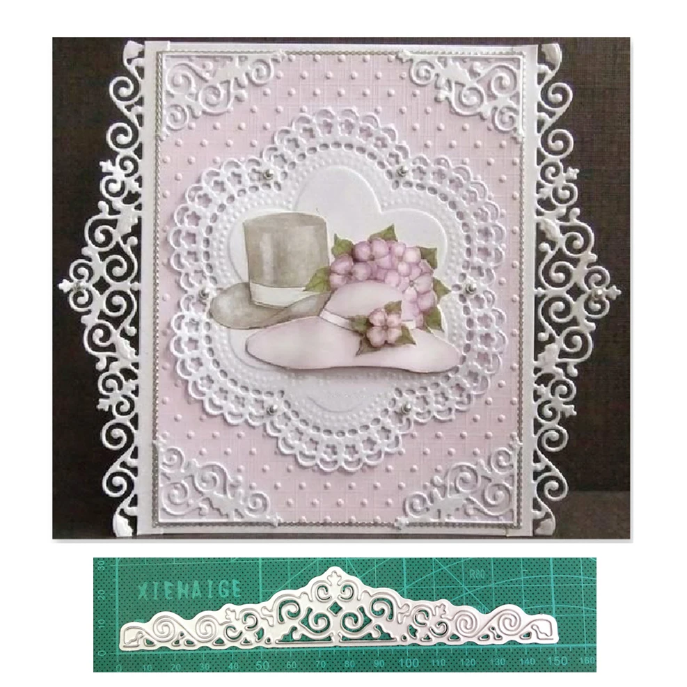 

Christmas Lace Strip Border Metal Cutting Dies For DIY Scrapbooking Dies Paper Craft Cards Making Craft Dies Embossing Die Cuts