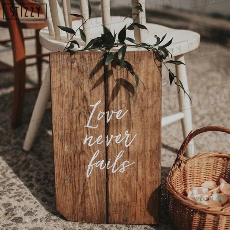 Настенная Наклейка stizzy специальные свадебные цитаты Love Never Fails виниловая