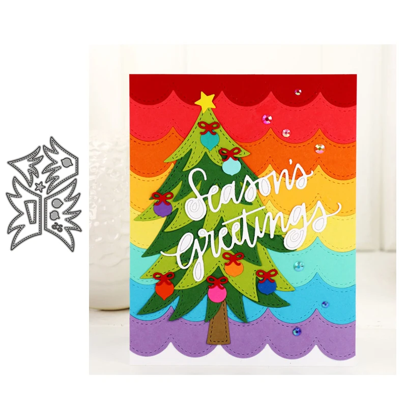 

New Christmas Tree Model Cutting Dies Stamps Dies Scrapbooking Mold Cut DIY Handmade Tools Craft Decoration Metal Cutting Dies