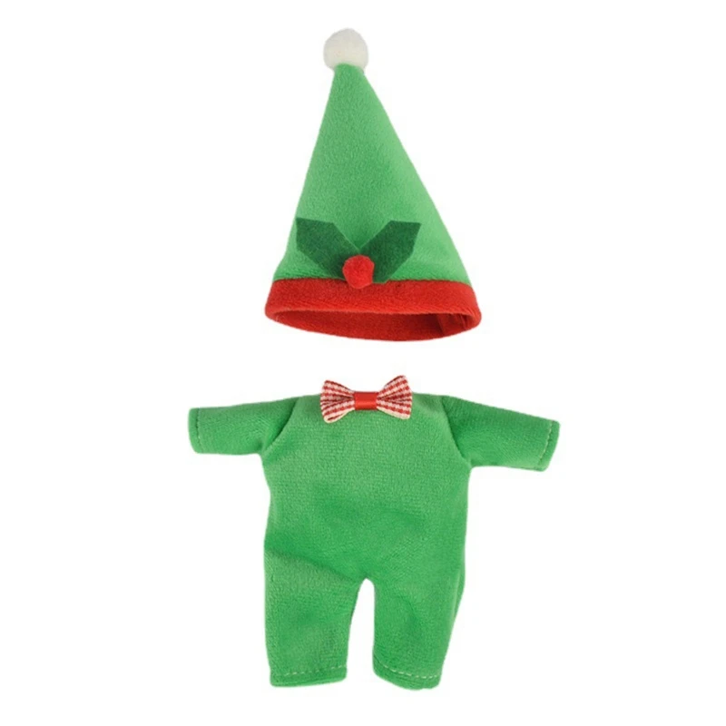 Рождественский костюм с юбкой 16 см для новогодней куклы товары кукол сделай сам