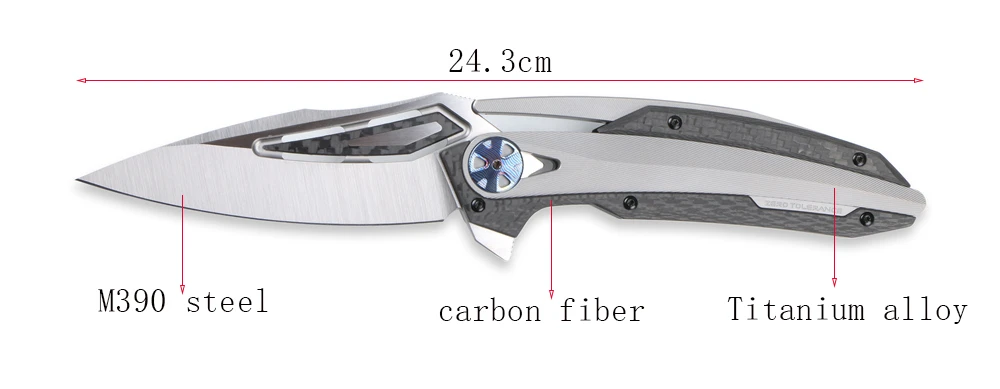 Складной нож ZT0999 M390 лезвие CF+ ручка из титанового сплава кемпинг тактическая Охота набор инструментов для выживания в походных условиях кухонные принадлежности