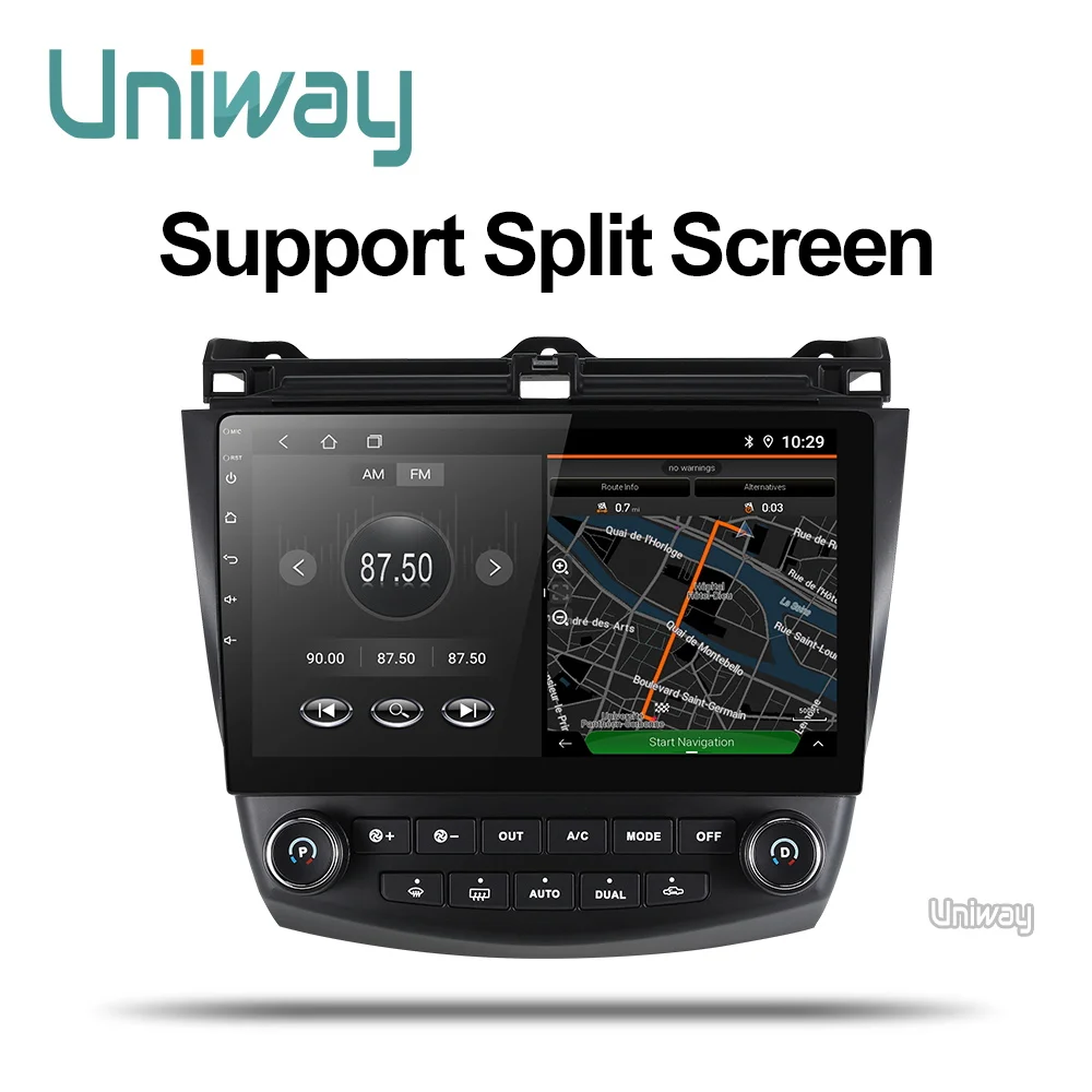 Uniway AYG1071 2G+ 3 2G android 8,1 автомобильный dvd для Honda Accord 7 2003 2004 2005 2006 2007 автомобильный Радио Видео плеер gps навигация автомобиля